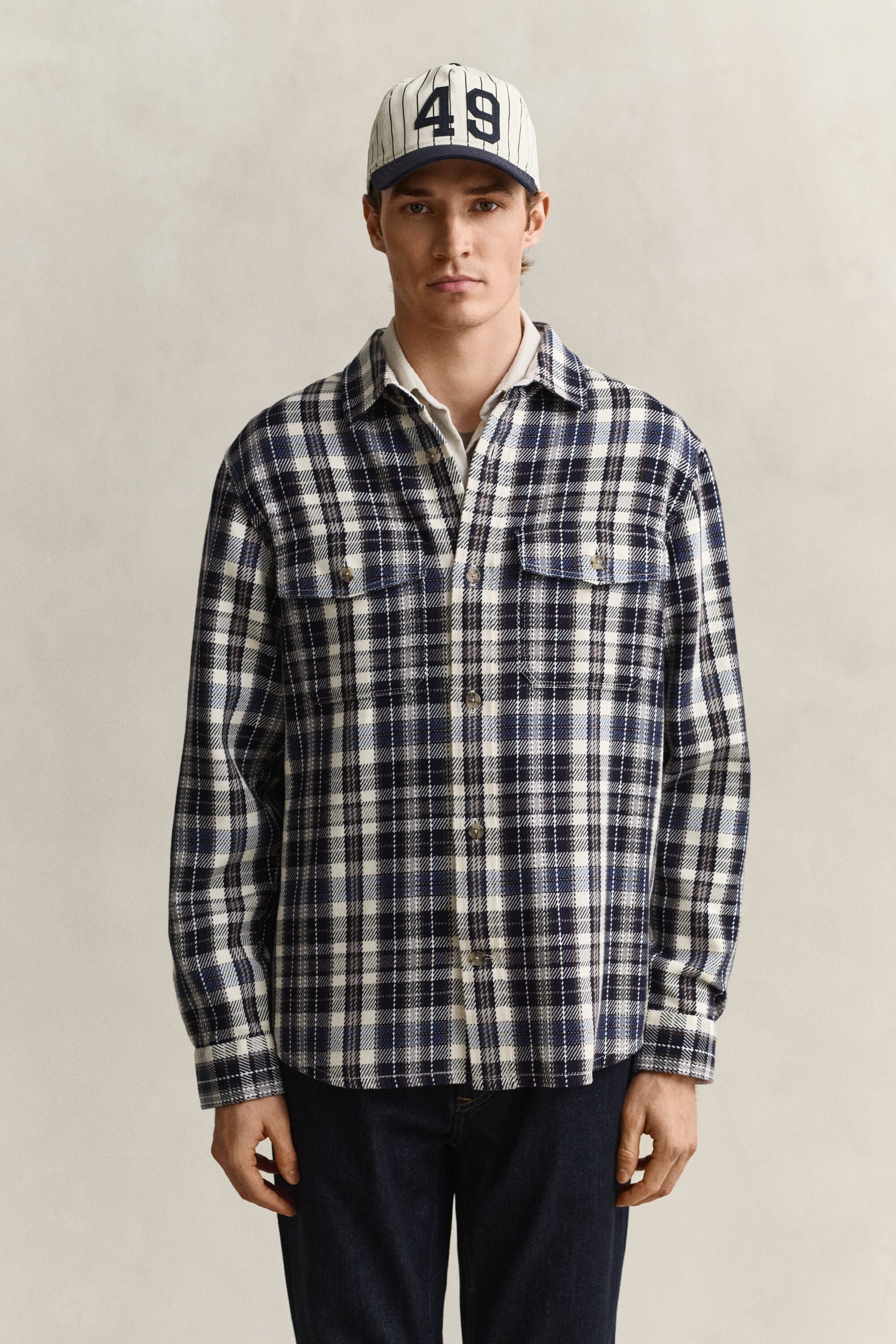 Checked Twill Overshirt