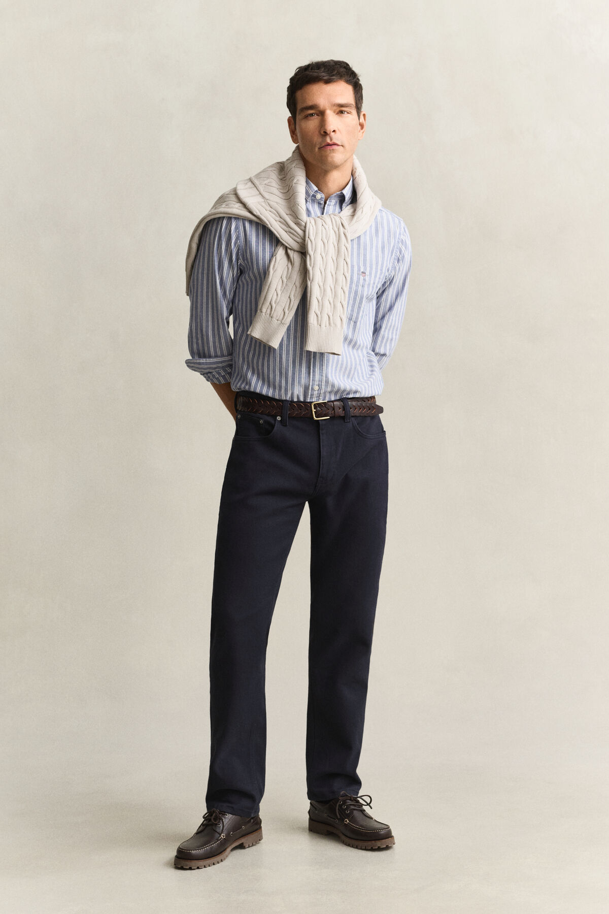 Regular Fit Twill Jeans — EVENING BLUE