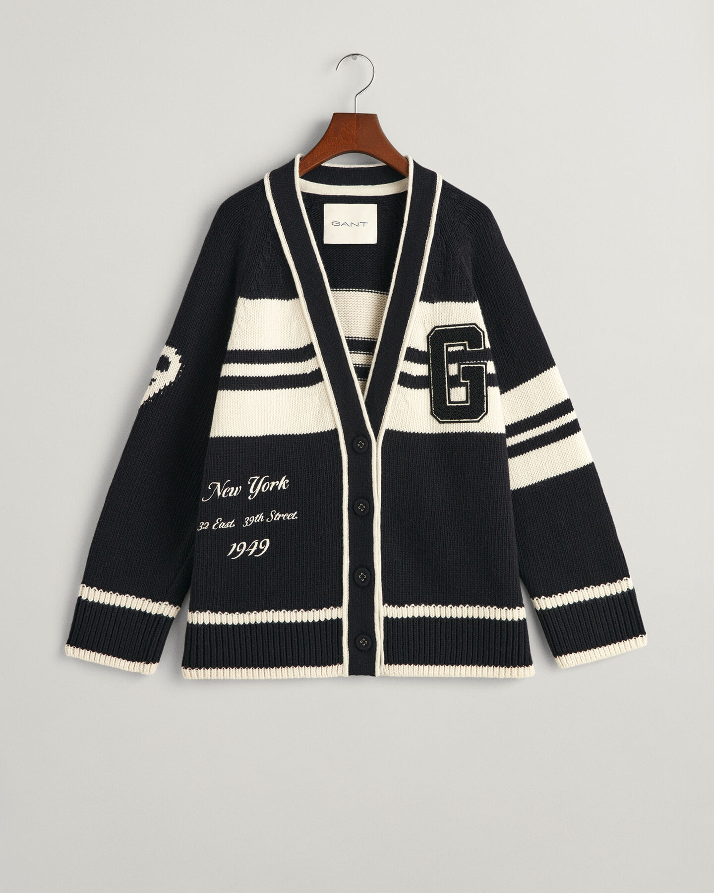 GANT Varsity V-Neck Cardigan