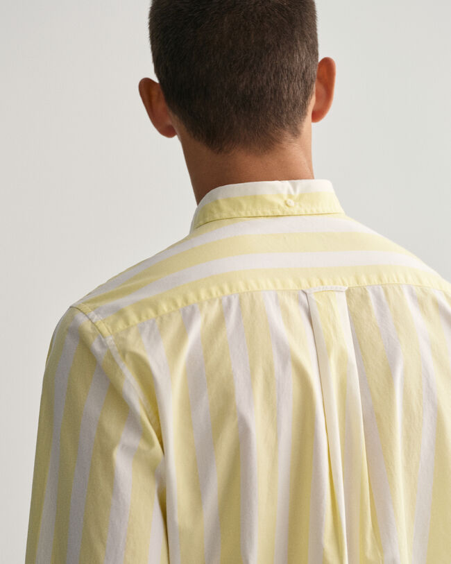 Regular Fit Wide Striped Broadcloth Shirt