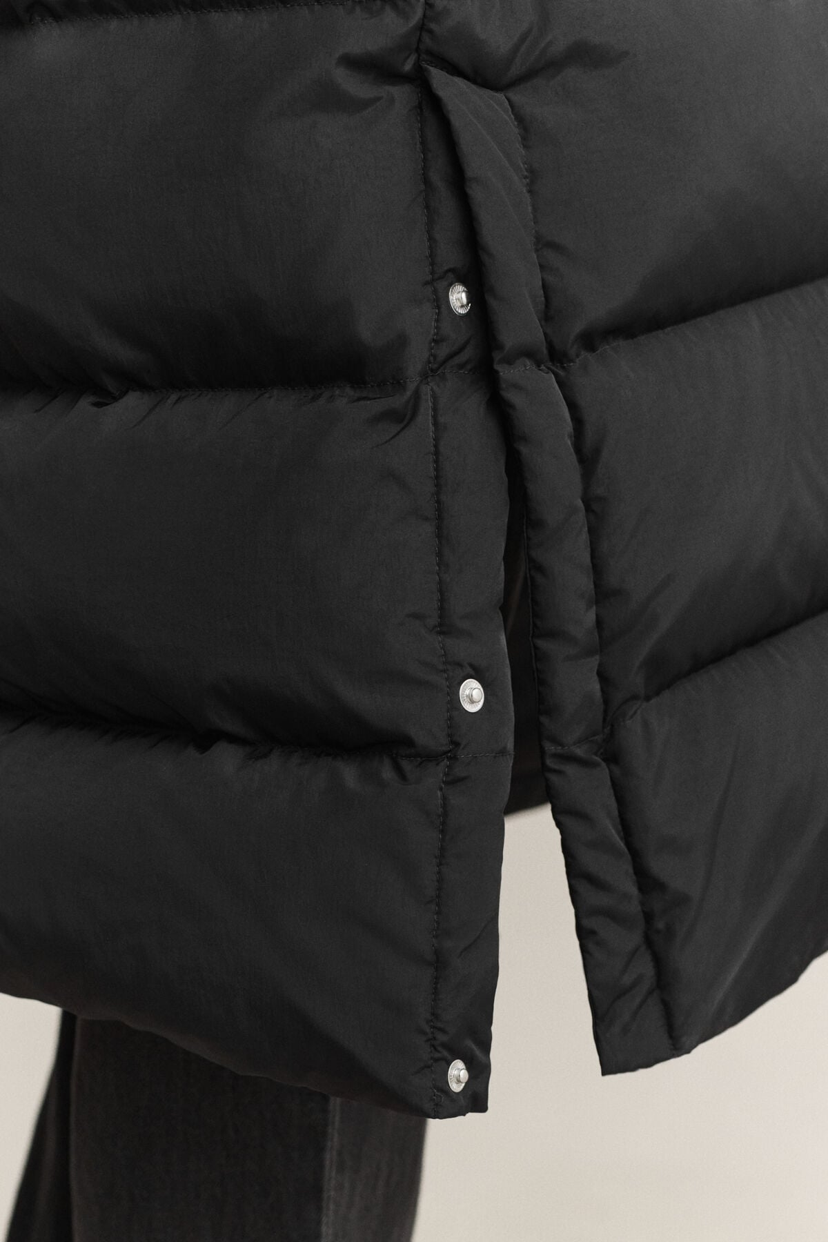 Long Down Coat — BLACK