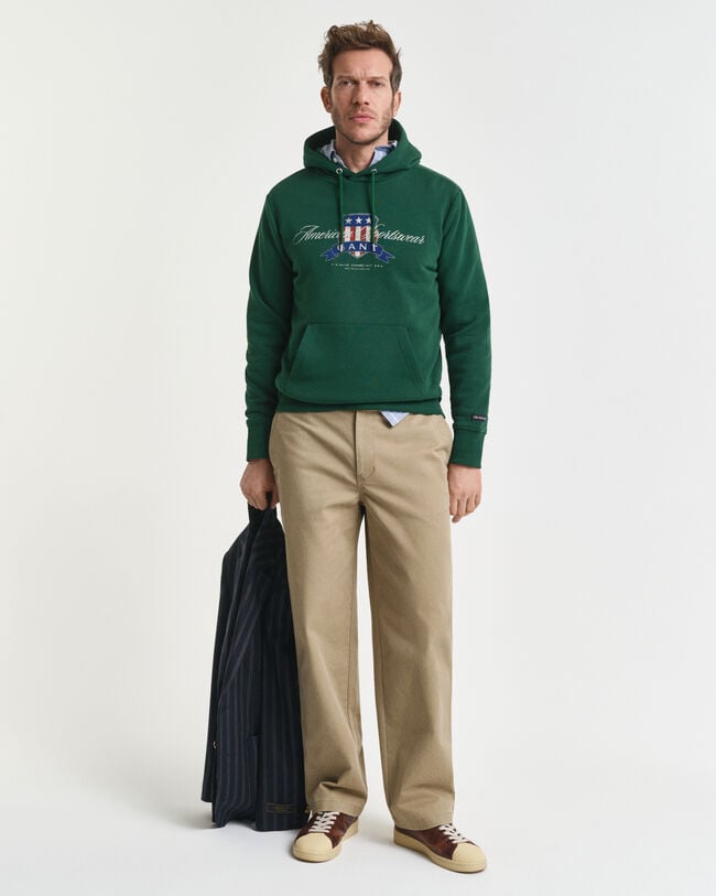 Relaxed Fit Cotton Twill Chinos