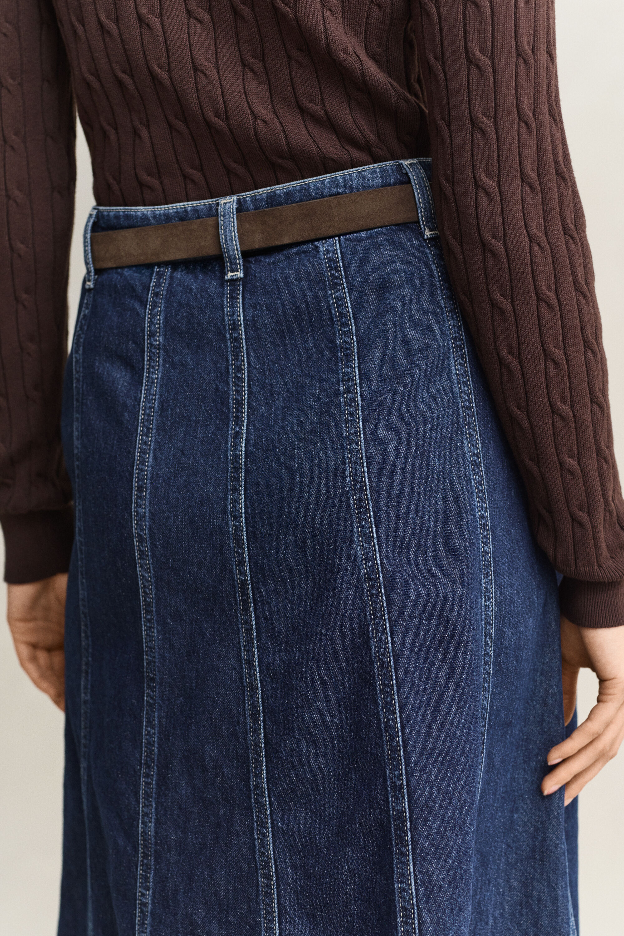Flared Denim Skirt