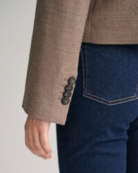 Cropped Wool Blazer Jacket