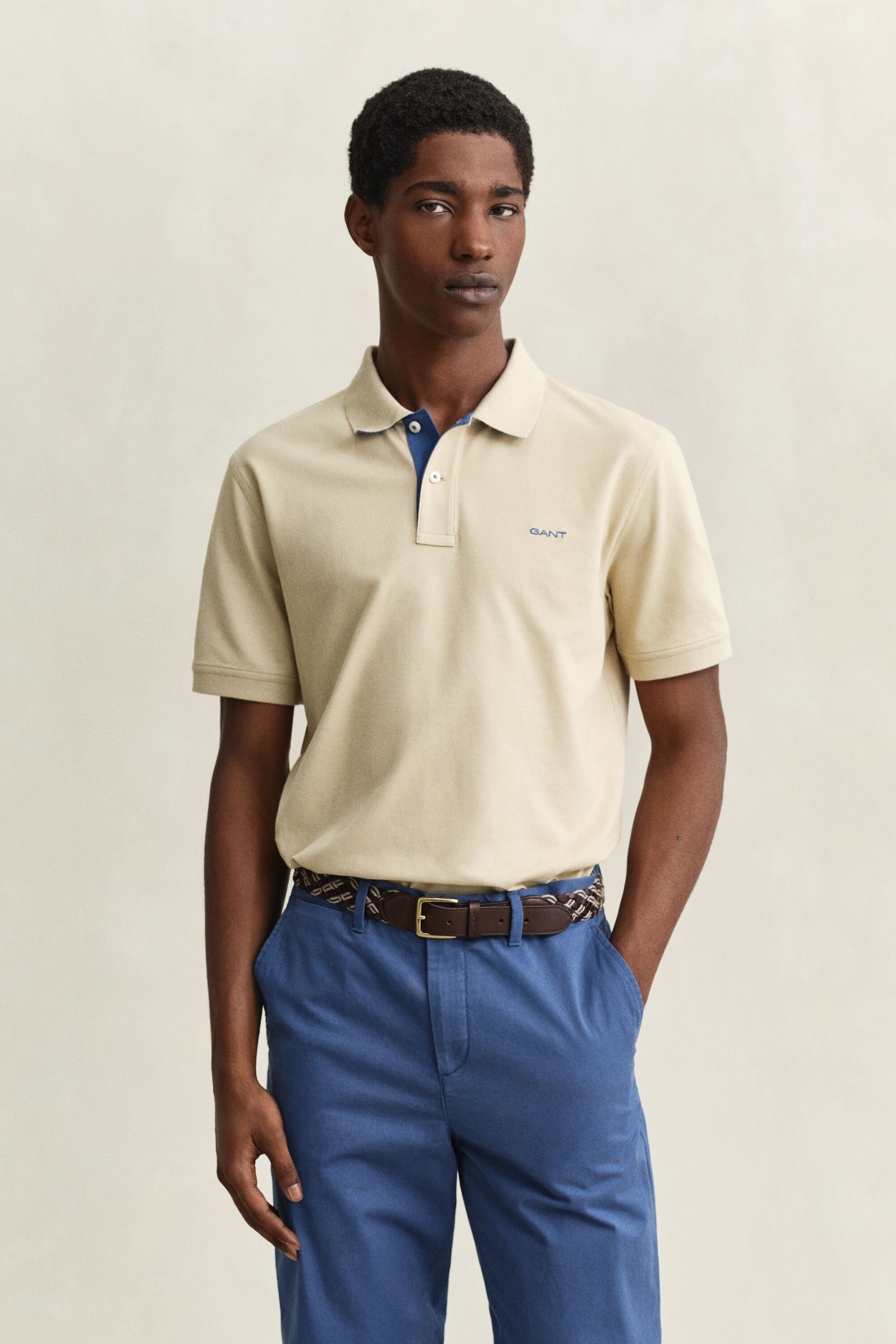 Contrast Piqué Polo Shirt