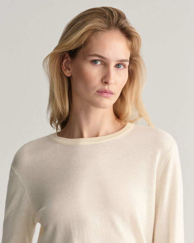 Fine Knit Crew Neck Sweater