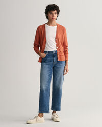 Light Cotton V-Neck Cardigan