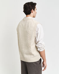 Cable Knit V-Neck Vest