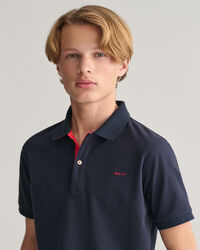 Teens Contrast Piqu&eacute; Polo Shirt