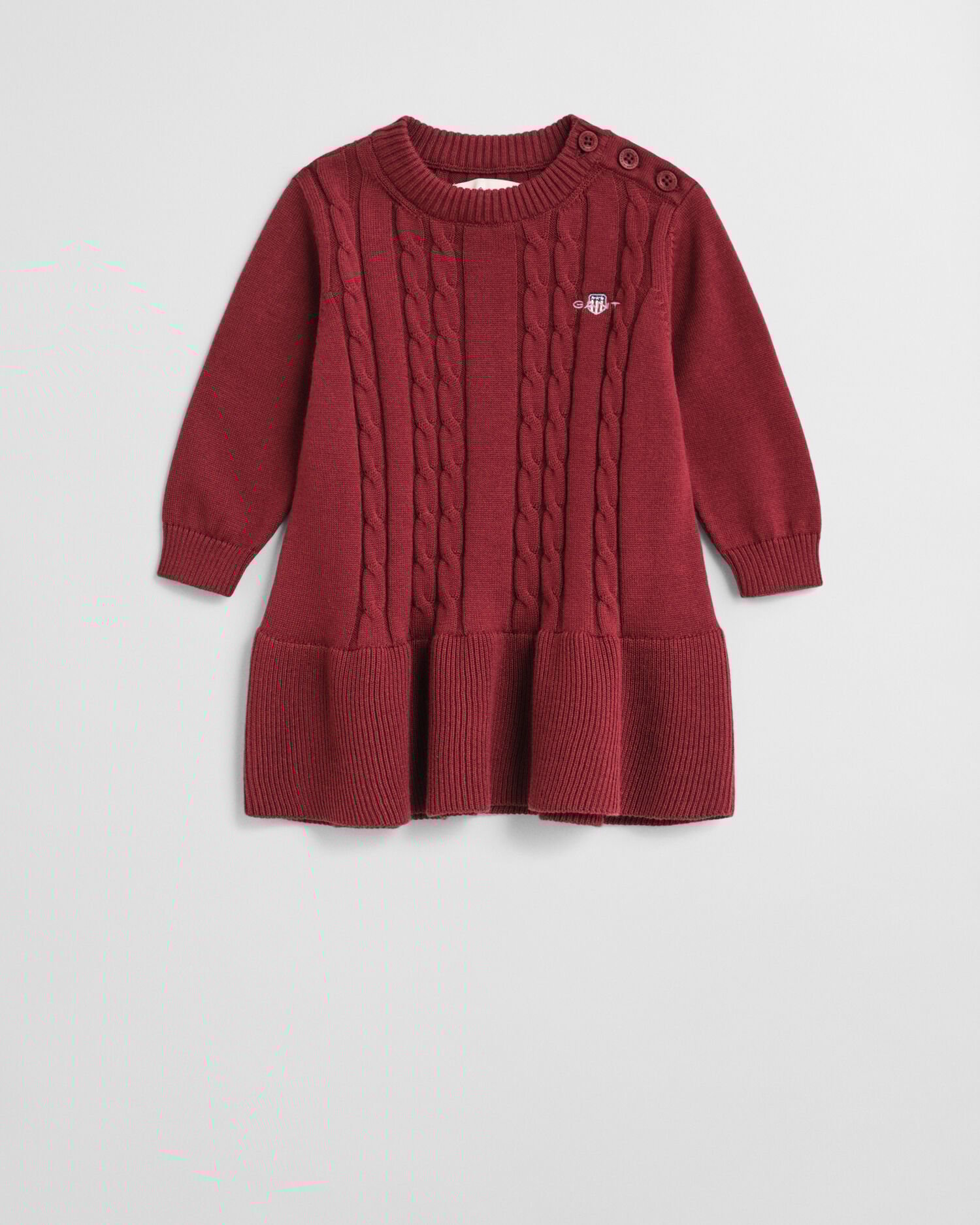 Baby Girls Cotton Cable Knit Dress