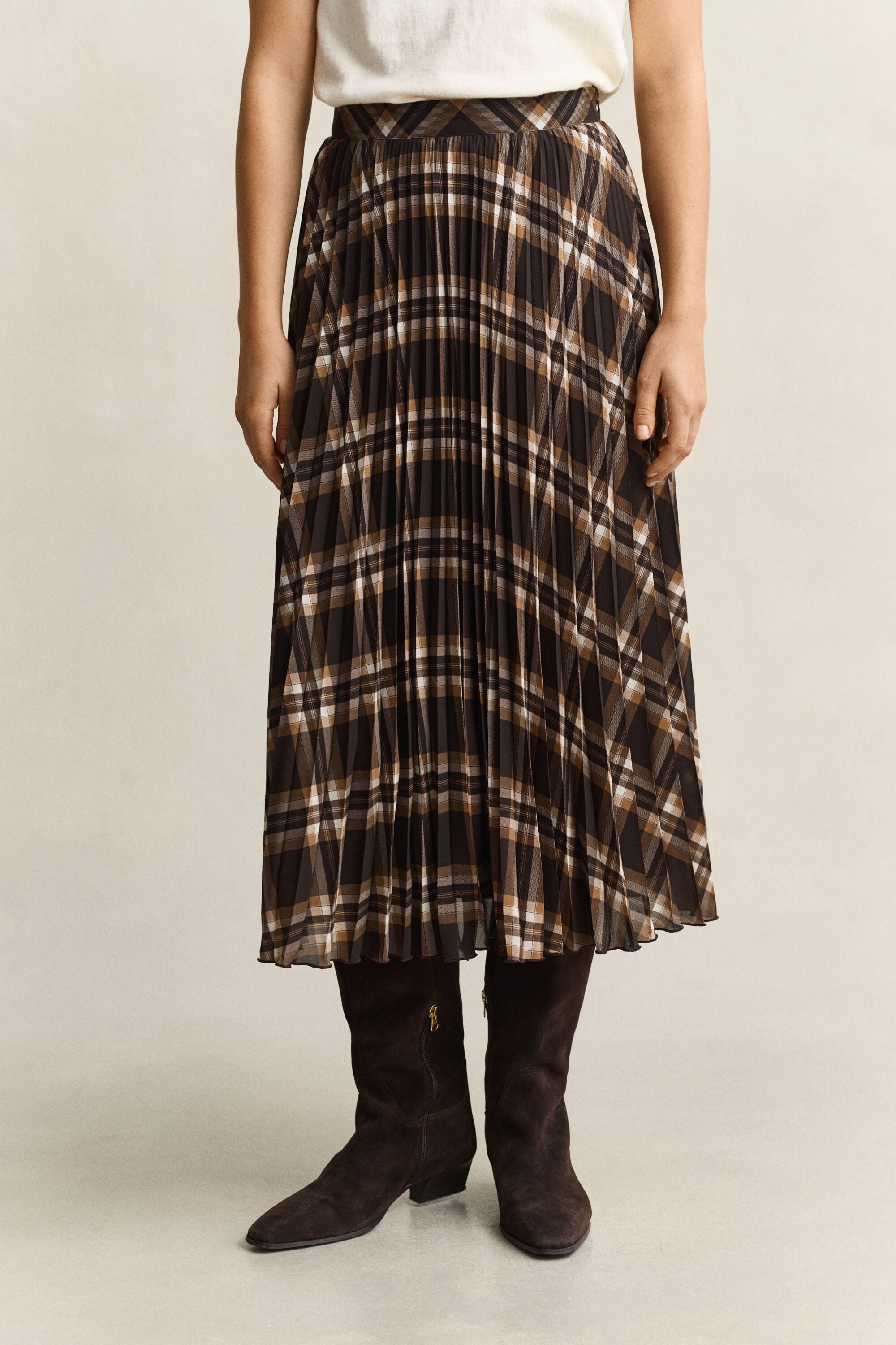 Pleated Midi Skirt