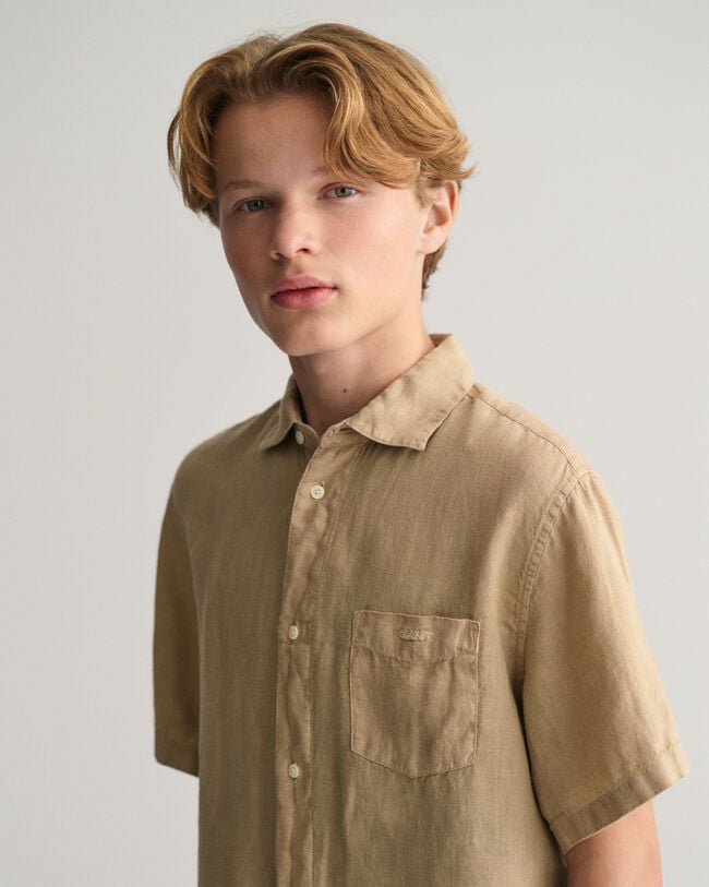 Teens Linen Short Sleeve Shirt