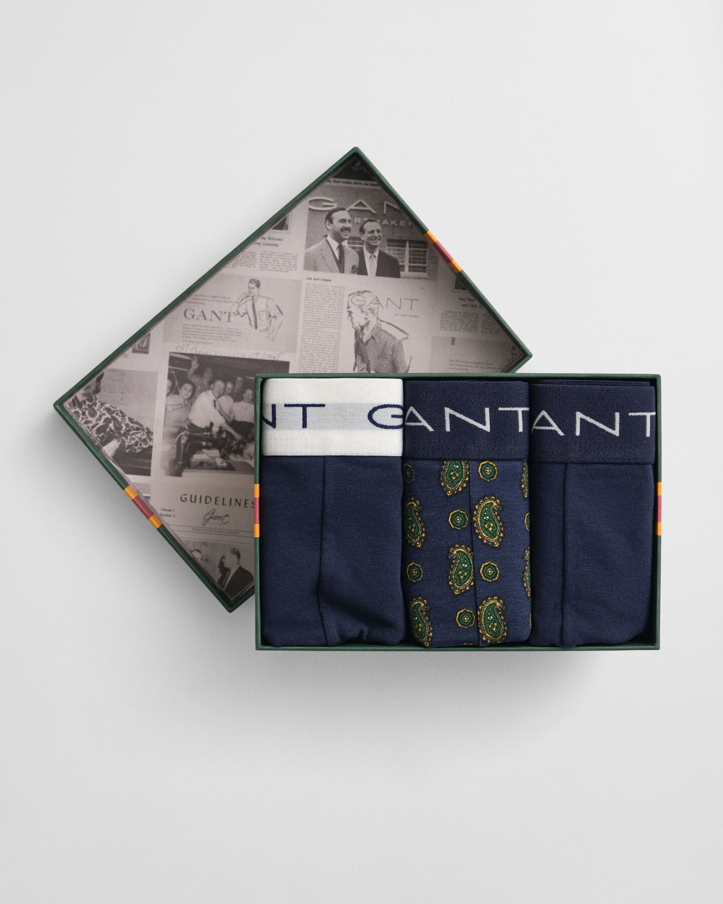 3-Pack Paisley Print Trunks Gift Box