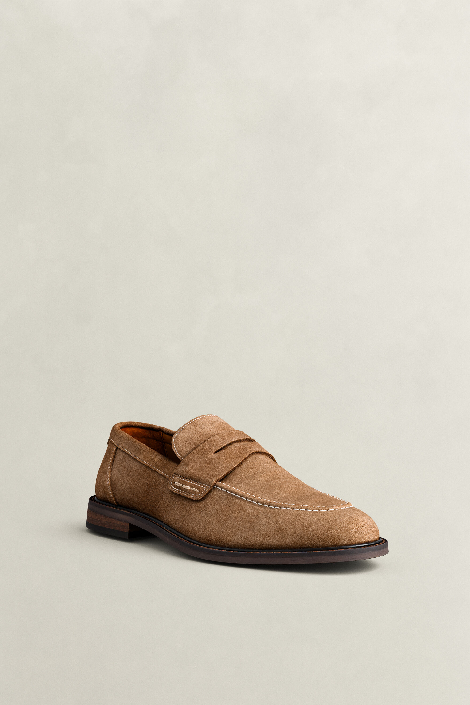 Lozham Suede Loafers — WARM KHAKI