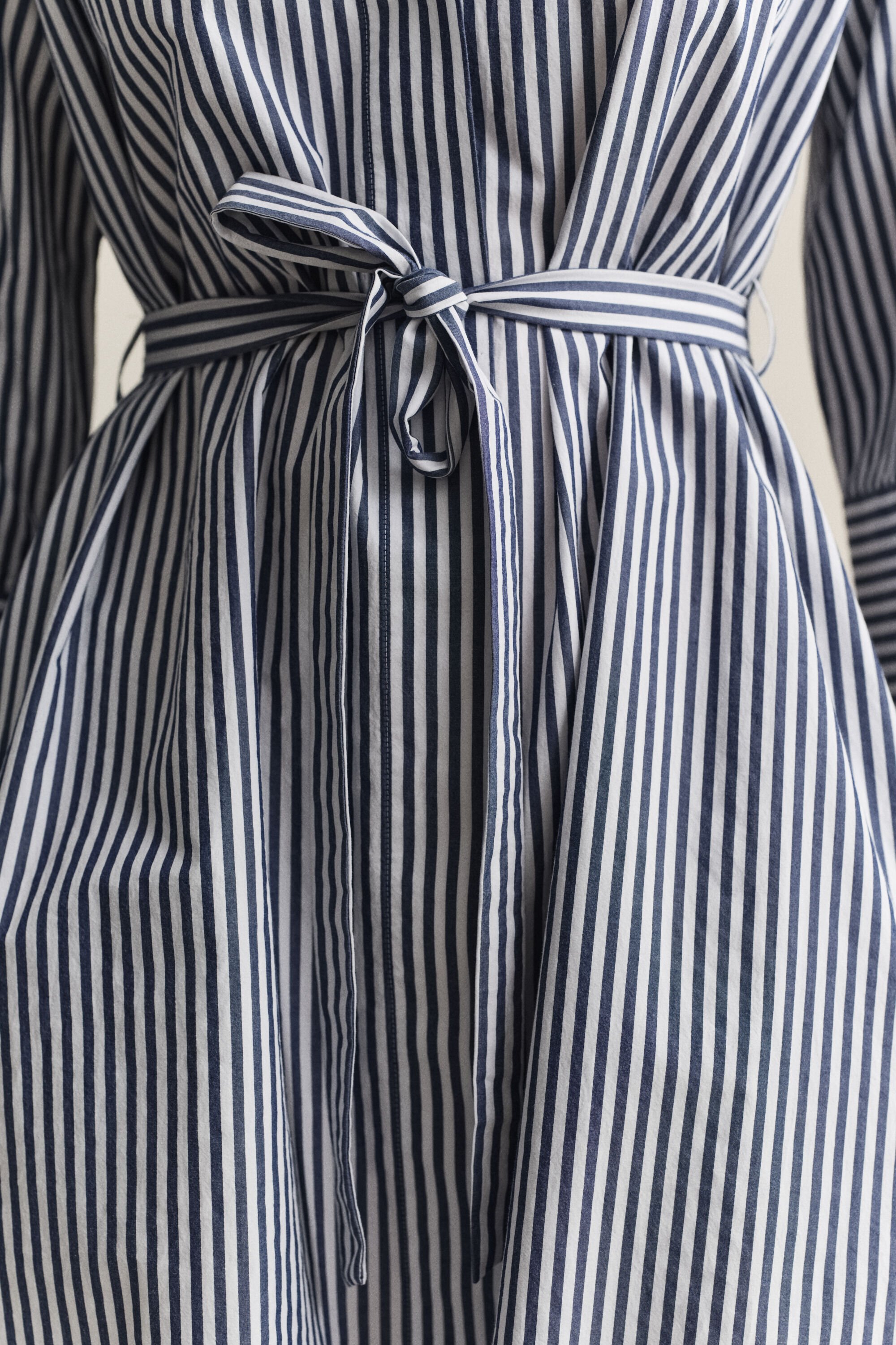 Striped Poplin Shirt Dress