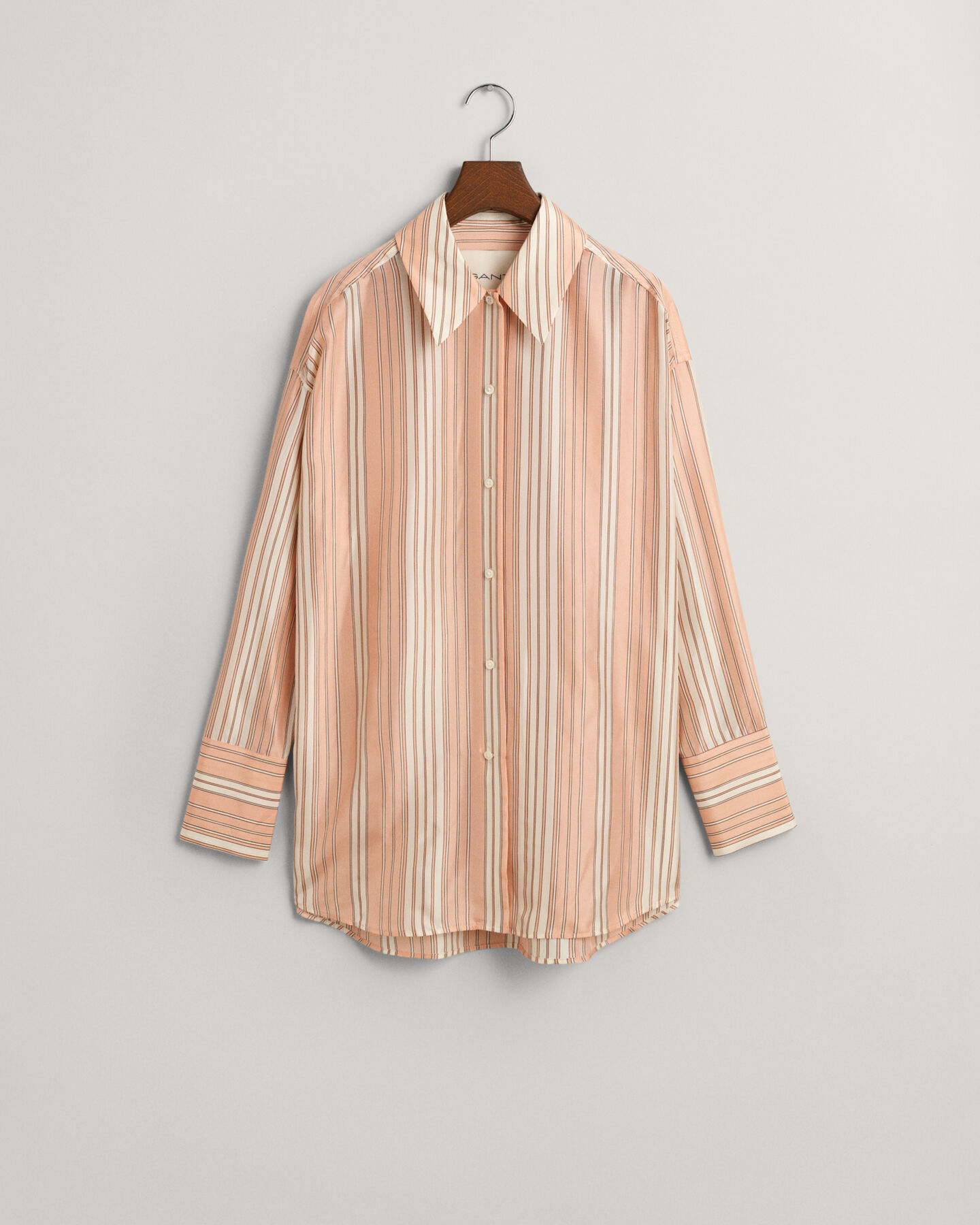 Oversized Striped Silk Shirt