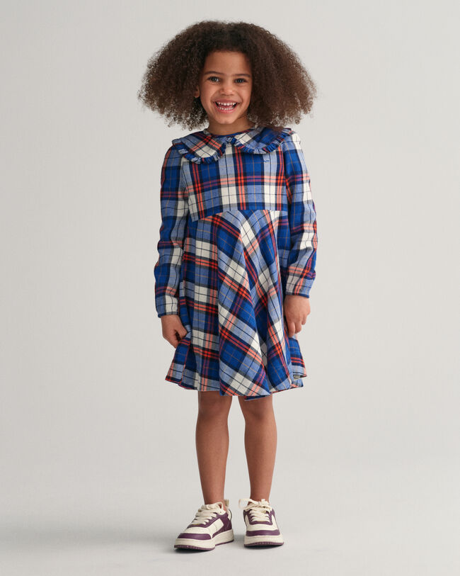 Girls Checked Flannel Dress