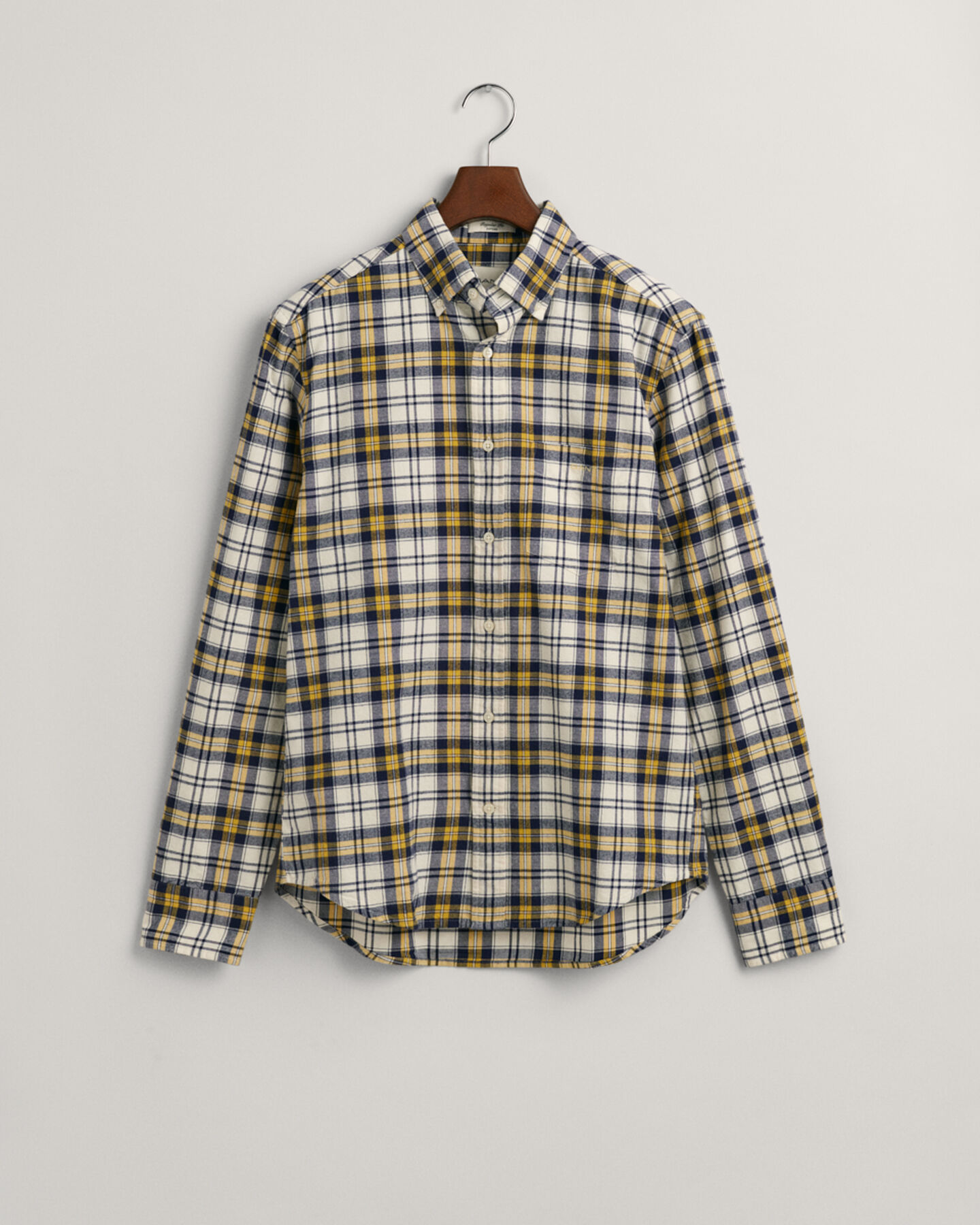 Regular Fit Checked Brushed Oxford Shirt