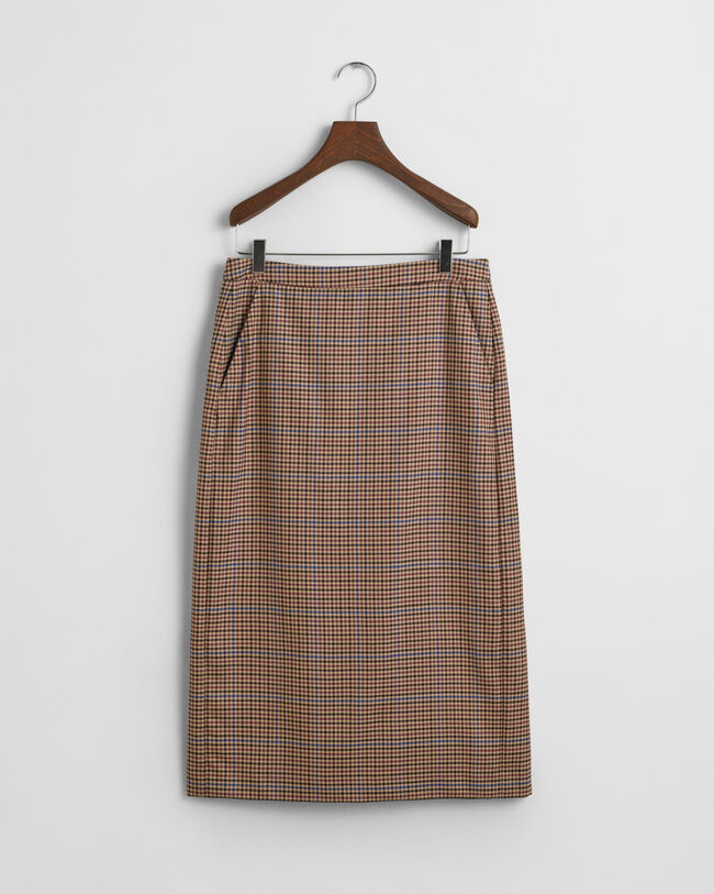 Checked Pencil Skirt