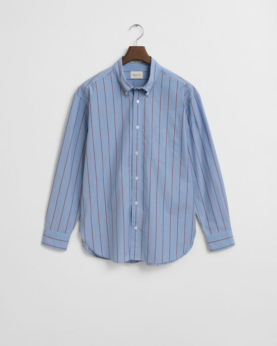 Relaxed Fit Striped Heritage Poplin Shirt