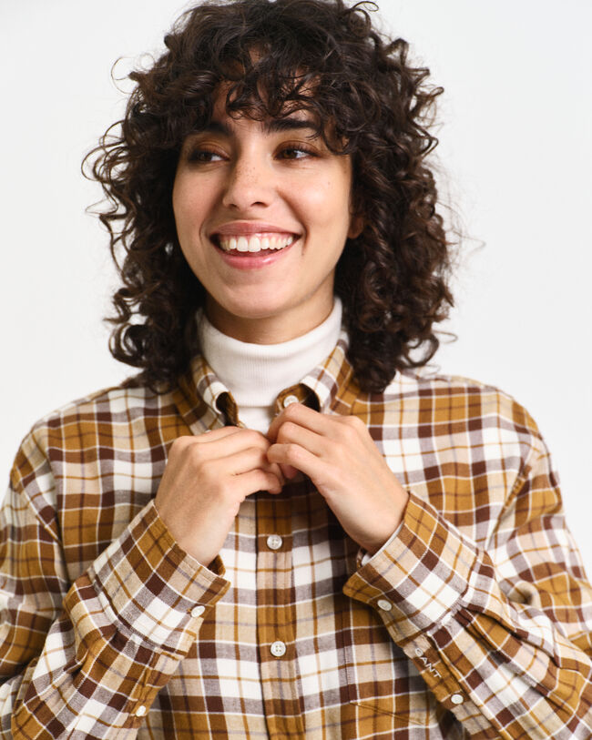 Relaxed Fit Checked Flannel Shirt