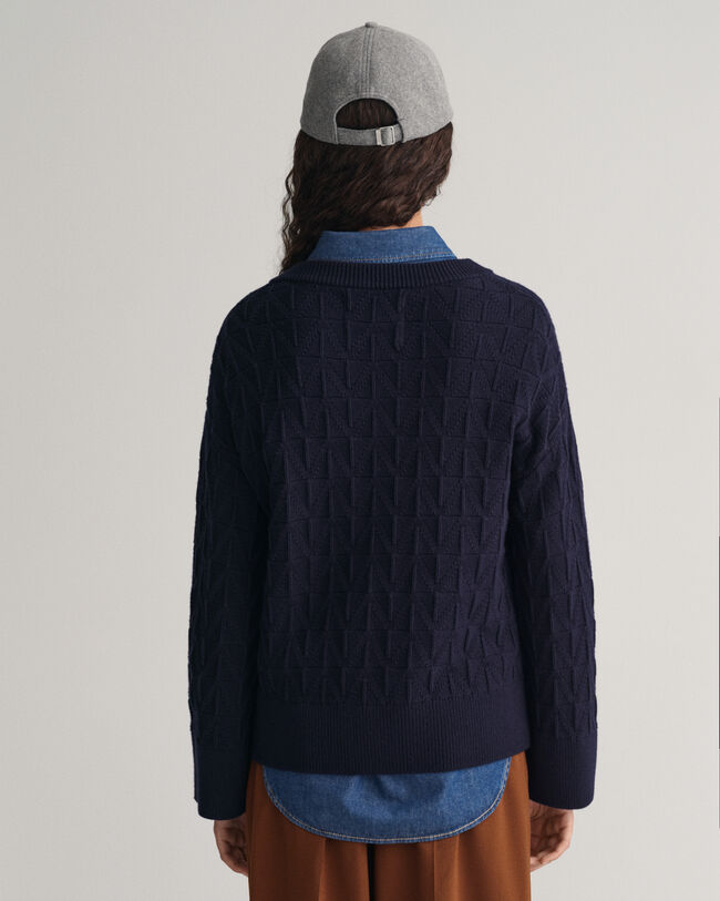 Herringbone V-Neck Sweater
