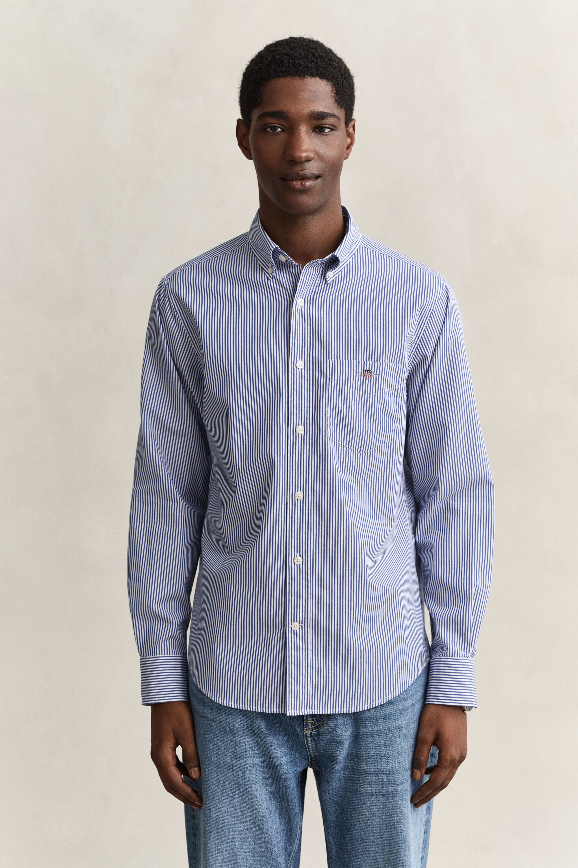 Classic Regular Striped Poplin Shirt