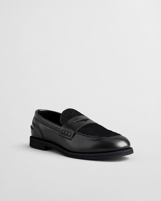 Gracelyn Fur Leather Loafers