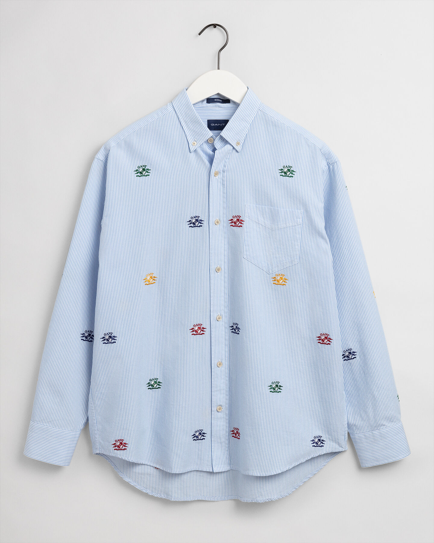 Relaxed Fit Embroidered Crest Oxford Shirt