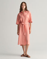 Linen Short Sleeve Shirt Dress