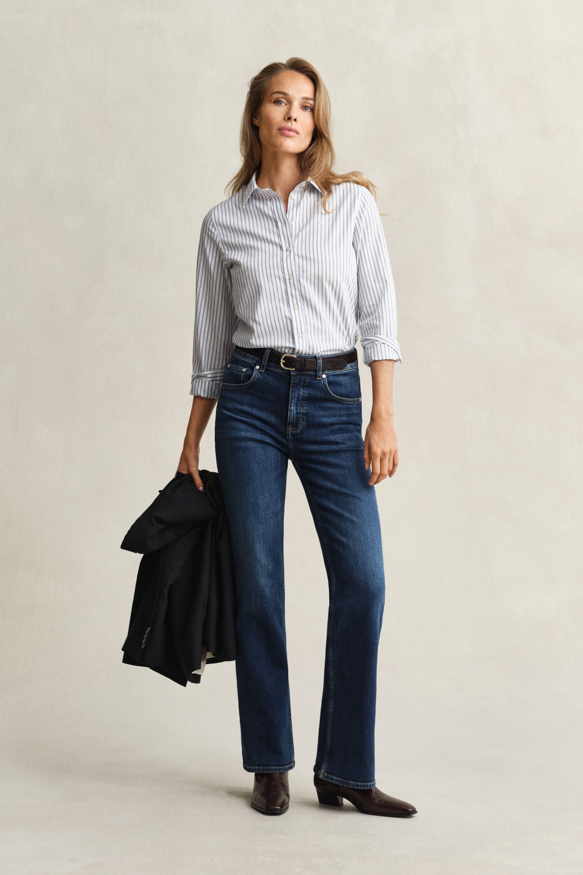 Regular Fit Striped Poplin Shirt