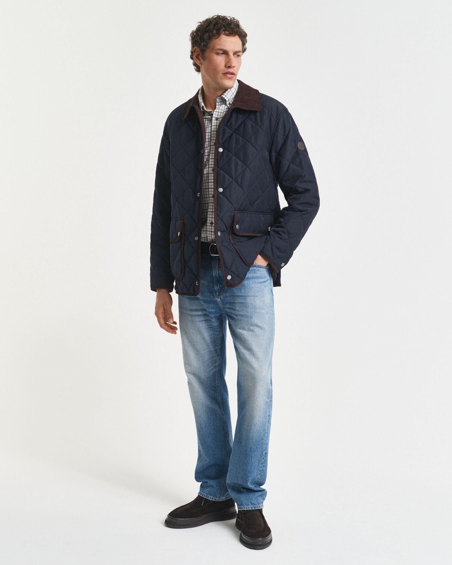 Regular Fit Tattersall Checked Twill Shirt