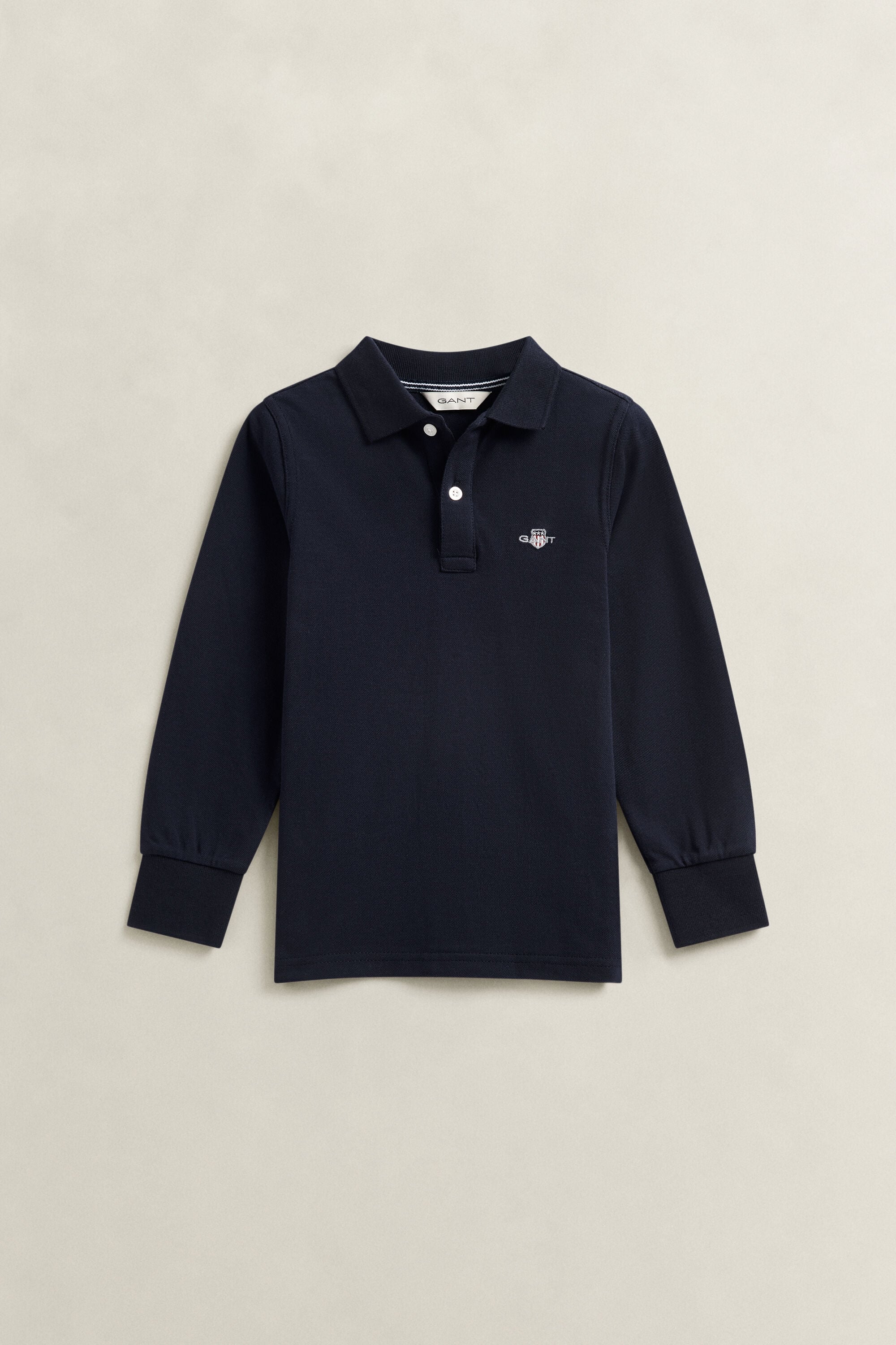 Boys Shield Long Sleeve Polo Shirt
