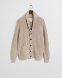 Wool Blend Shawl Collar Cardigan