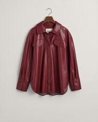 Faux Leather Overshirt