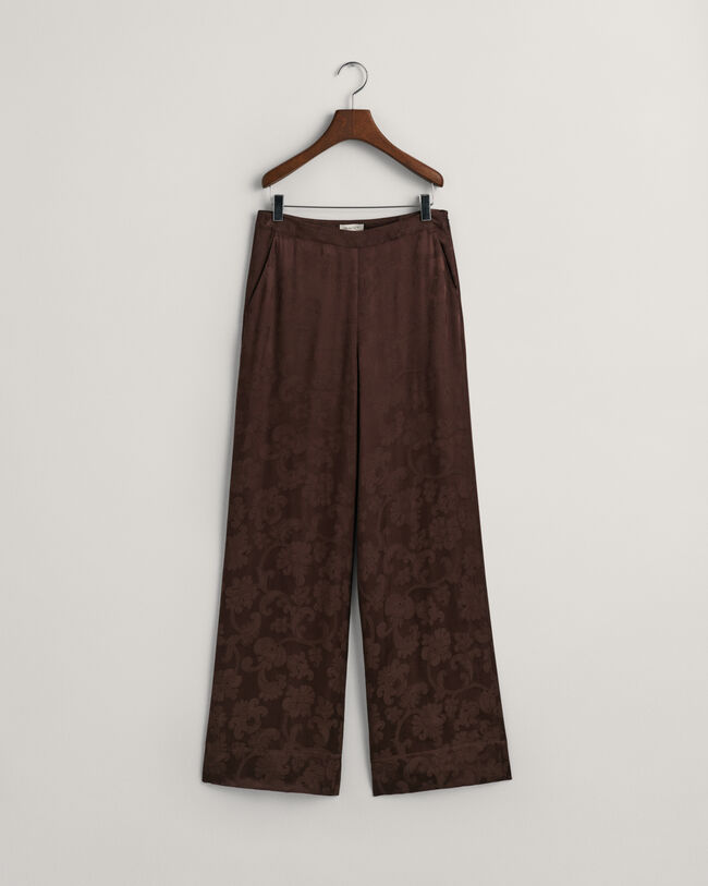 Wide Leg Lace Jacquard Pants