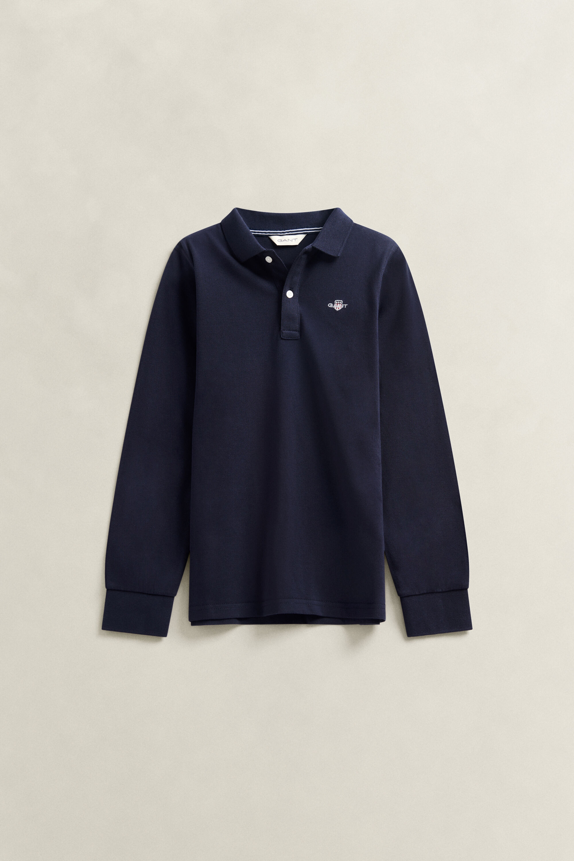 Teen Boys Shield Long Sleeve Polo Shirt