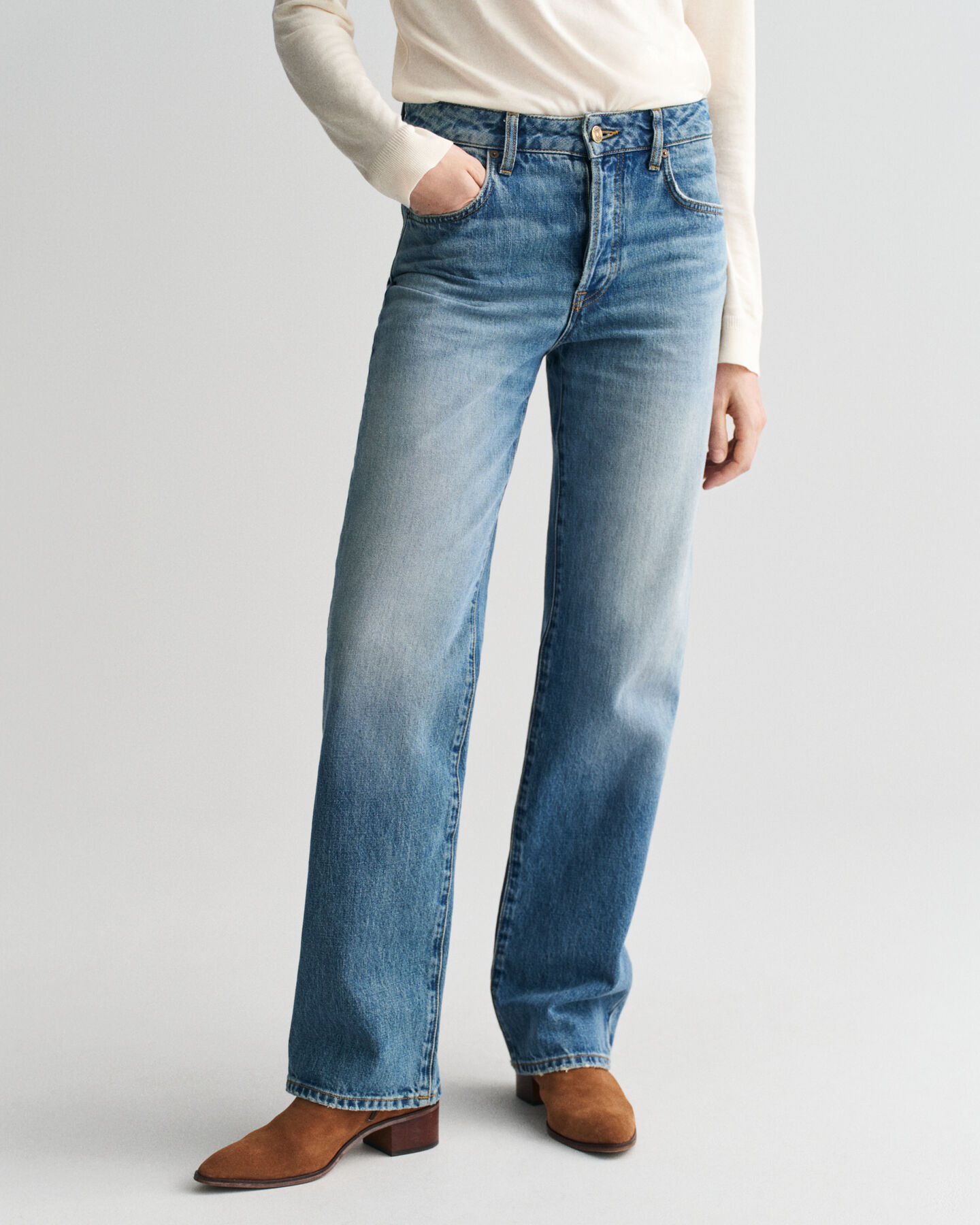 Straight Leg Rigid Jeans