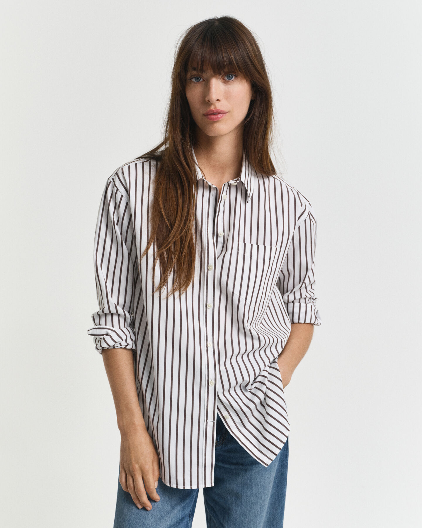 Relaxed Fit Classic Striped Poplin Shirt