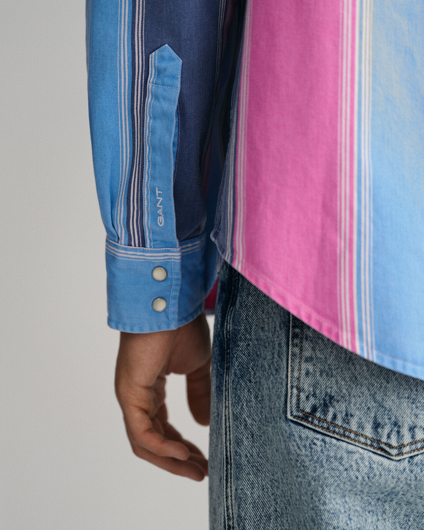 Relaxed Fit Striped Heavy Twill Shirt