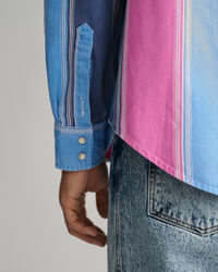 Relaxed Fit Striped Heavy Twill Shirt