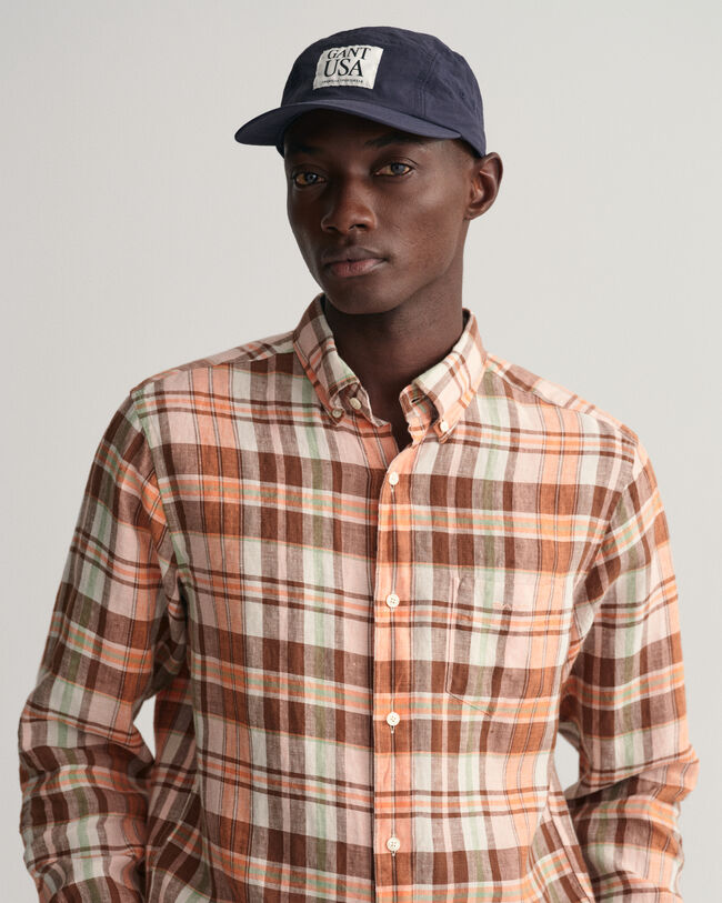 Regular Fit Linen Madras Shirt