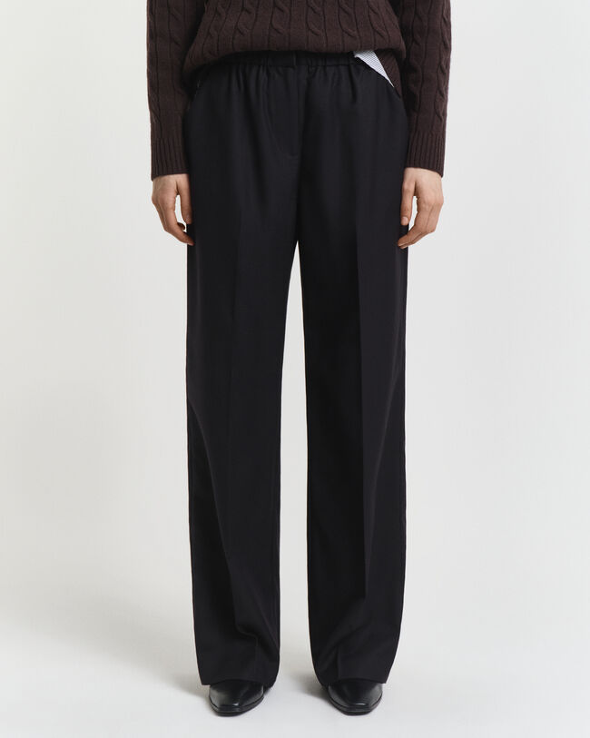 Wool Blend Pull-On Pants