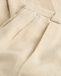 Pleated Cotton Linen Chinos