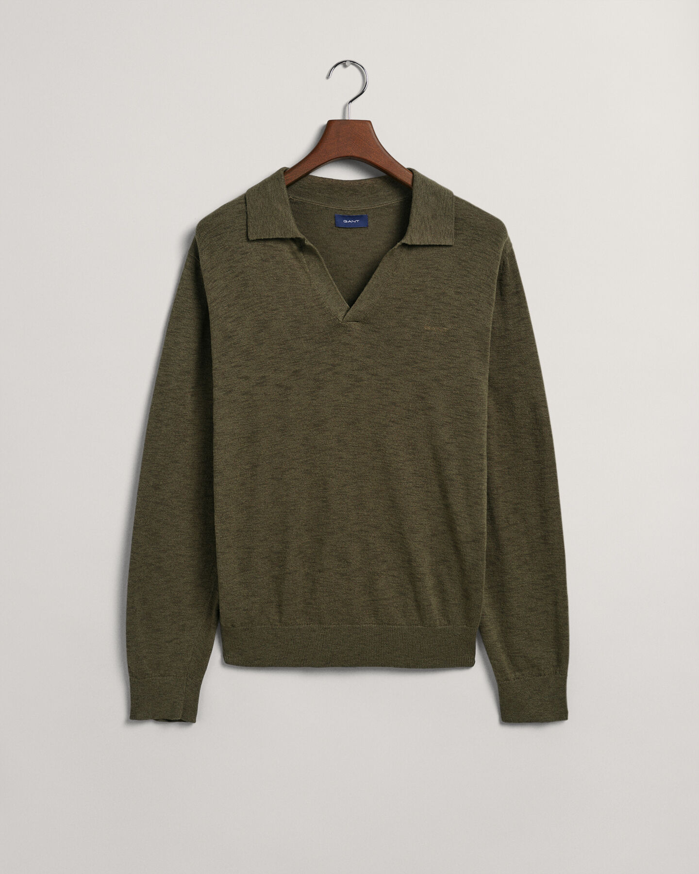 Cotton Linen Polo Sweater