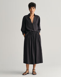 Seersucker Striped Pull-On Skirt