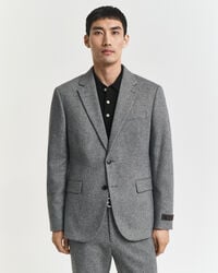 Slim Fit Flannel Herringbone Suit Jacket