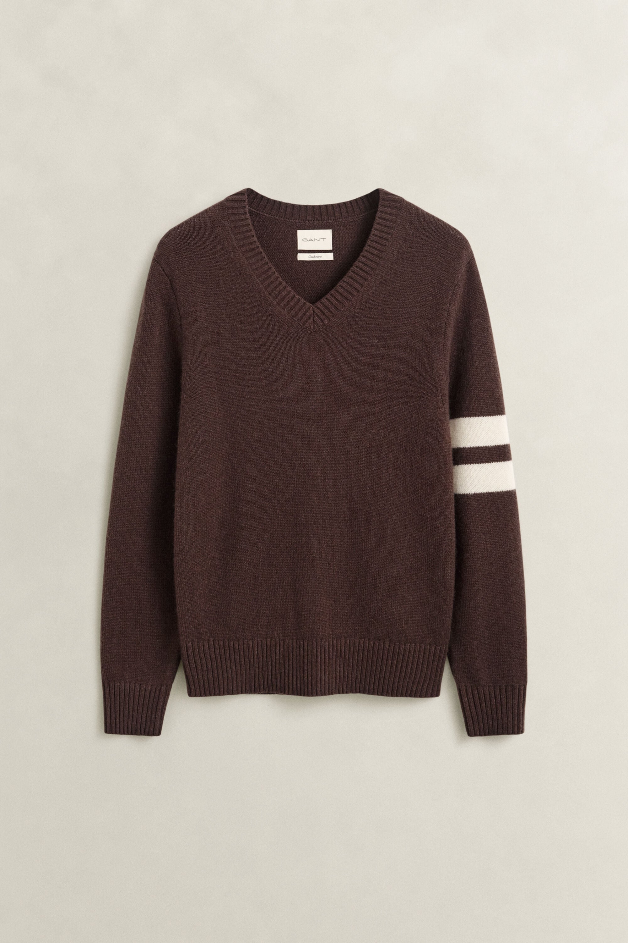 Striped Cashmere V-Neck Sweater