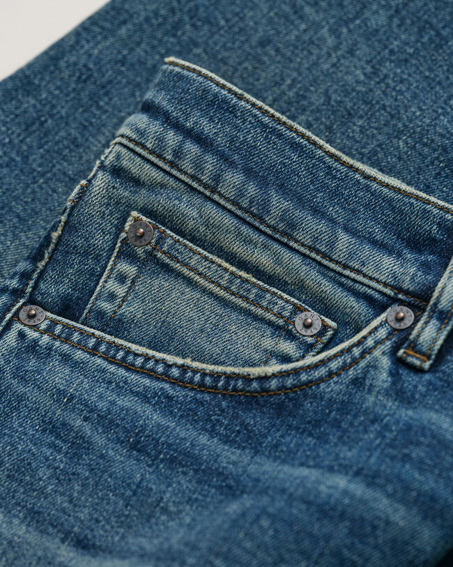 Regular Fit Vintage Wash Jeans