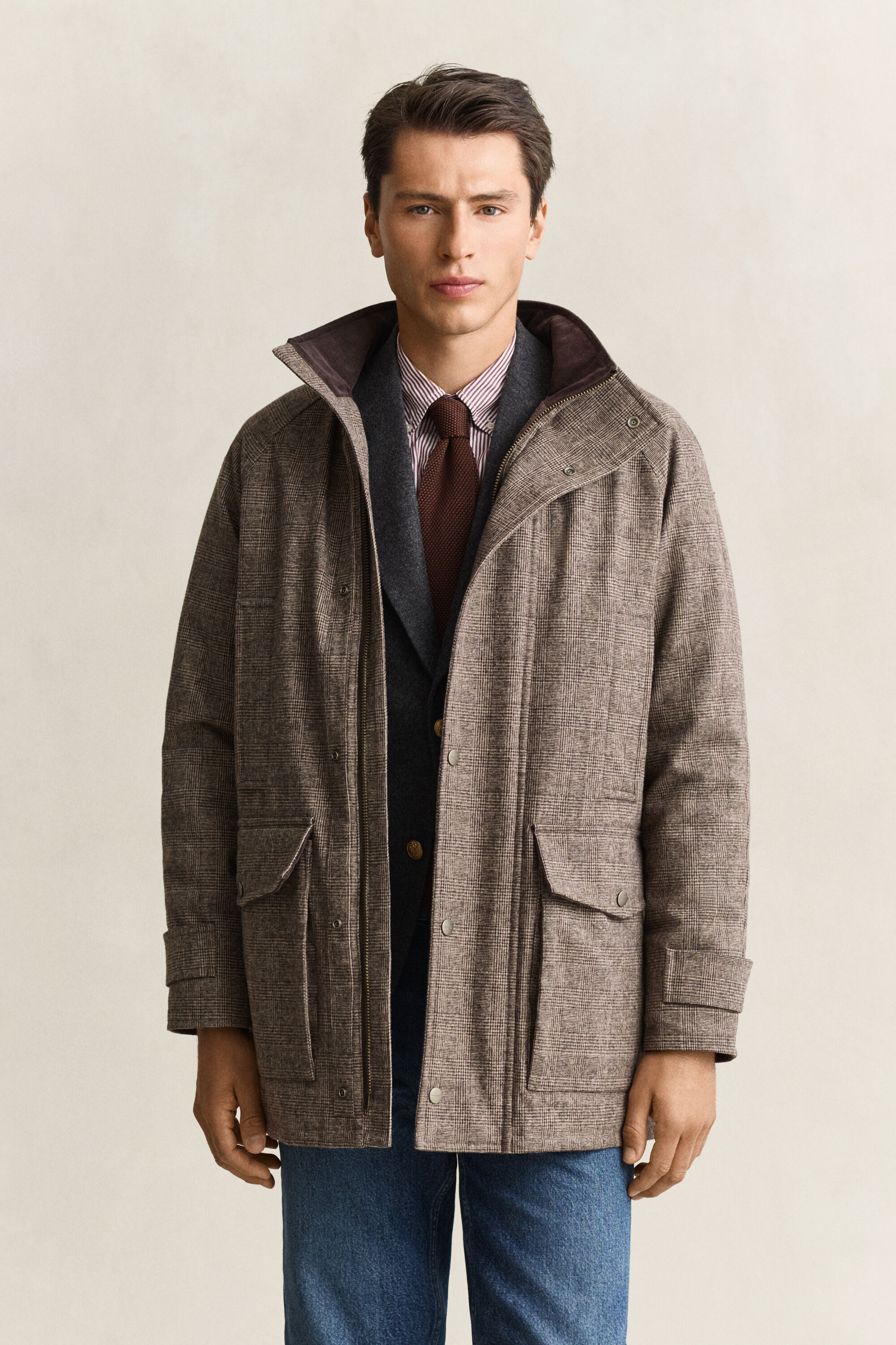 Wool Blend Double Decker Jacket